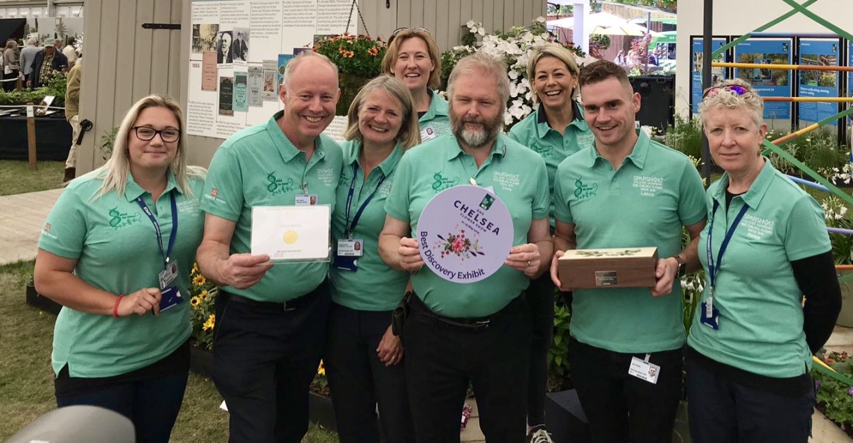 The Sparsholt College team win Best Discovery Exhibit at the RHS Chelsea Flower Show 2019