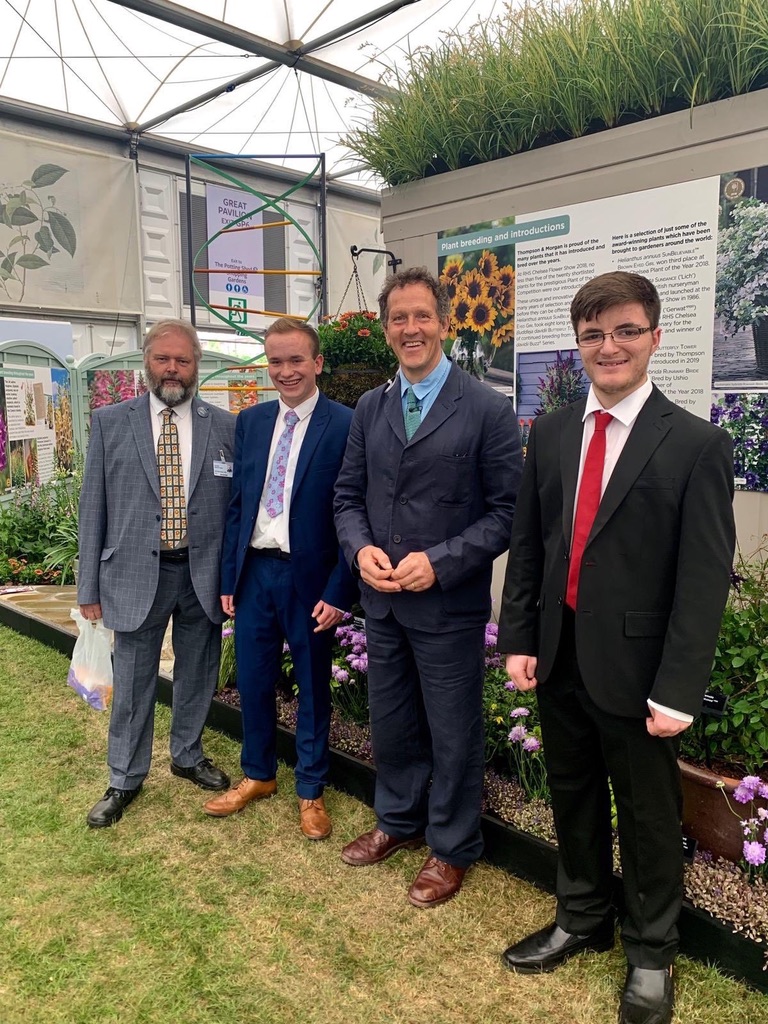 Monty Don visits Chris Bird and the team on the 'Behind the Genes' garden at RHS Chelsea Flower Show 2019