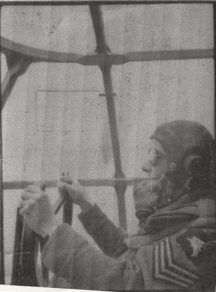 Sgt Pilot Brian Latham in command of Horsa glider during Operation Varsity, 24th March 1945.